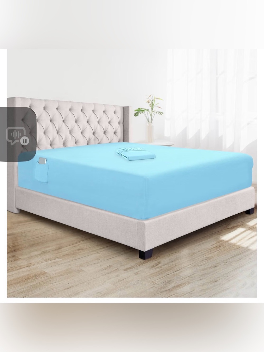 Light Blue Fitted Sheet Set - Soft Mattress Cover